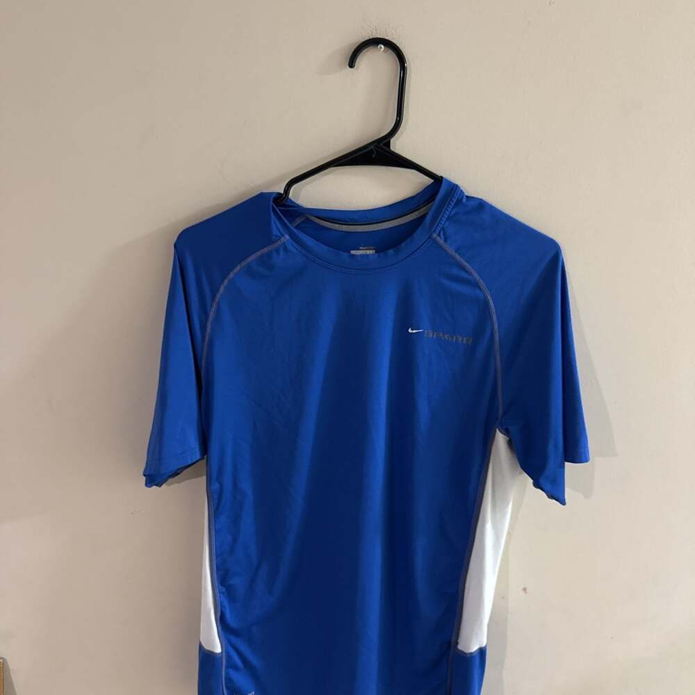 Nike Blue Dri-FIT Short Sleeve Athletic T-Shirt - Men's Activewear Top